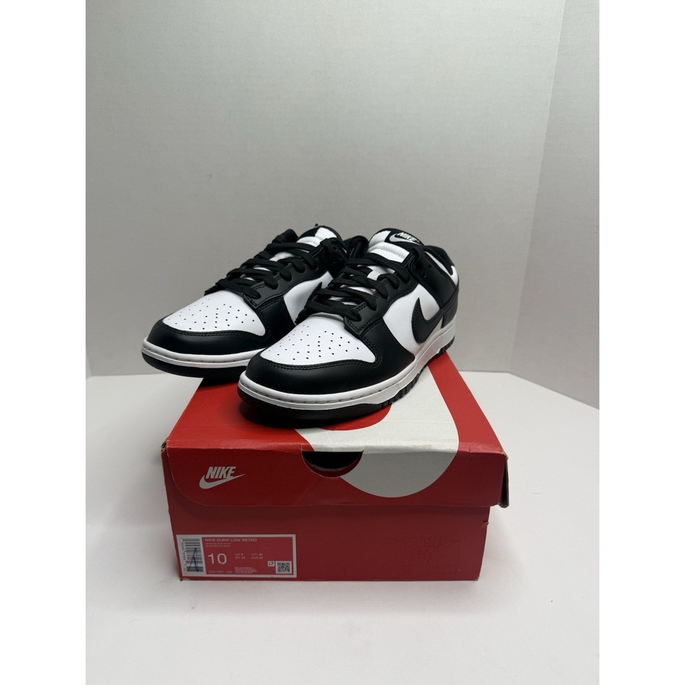 Nike Dunk Low Retro Panda DD1391-100 Men’s 10 Black White New Damaged Box